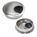 2 Pcs Desk Grommet 2-1/16" / 53 mm, Desk Cord Hole Cover, Cable Grommet Metal Zinc Alloy Materilal, Desk Hole Grommet for Home & Office Pc, Detachable Cable Cord Organizer-Brushed Silver