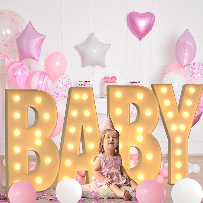Marquee Letters 4 Feet Tall, 4FT Large Light up Letters Y, Big Sign Y with Warm White Light for Birthday Wedding Proposal Engagement Graduation Party Backdrop Decorations