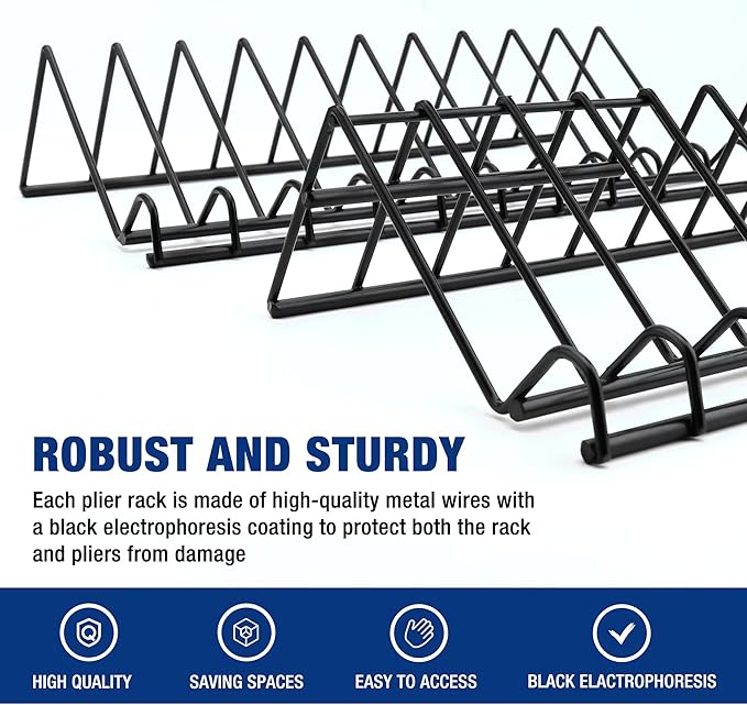 WORKPRO 2-Pack Plier Organizer Rack, Pliers Holder and Cutter Organizers, 20 Slots Tool Drawer Organizer, Plier Rack for Spring-Loaded, Regular and Wide-Handle Pliers (Pliers Not Included)