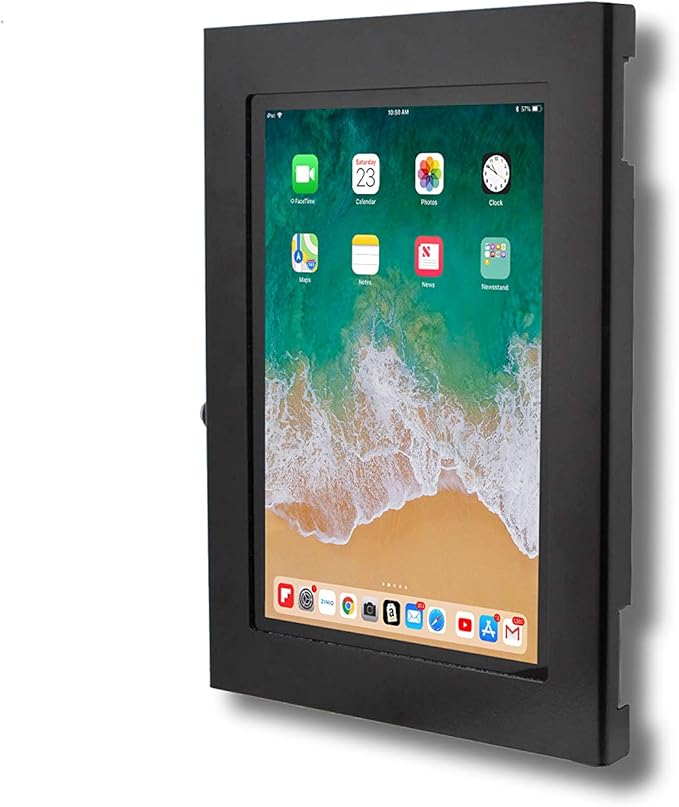 TABcare Locking Security Metal Case for Apple iPad Pro 11" 2024 M4 2025 M5 for Kiosk, POS, Store, Show Display (Black)