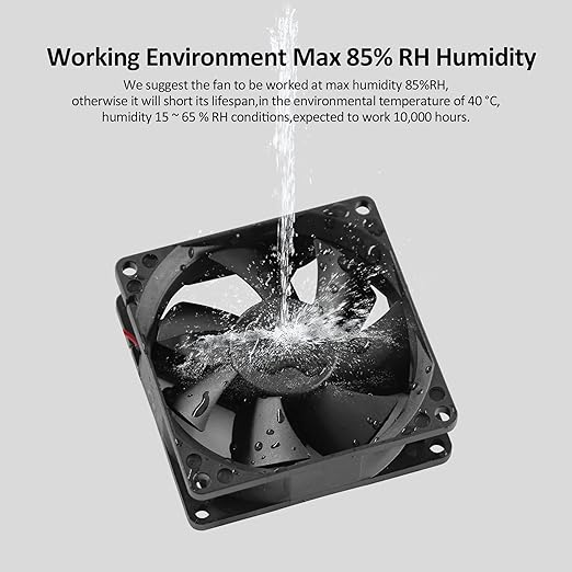 12V 120mmx25mm 4.72inch Small Dual Ball Bearing Window Fan IP44 Moisture-Proof PC Case Fans with Adjustable Speed Controller 3V-12V 1000-3000RPM for Compact Spaces