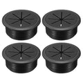 uxcell 4 Pcs Desk Grommet, 2.09 inch 53mm Desk Cable Hole Cover Wire Hole Insert for Home Office Table Cabinet Cord Organizer, Black