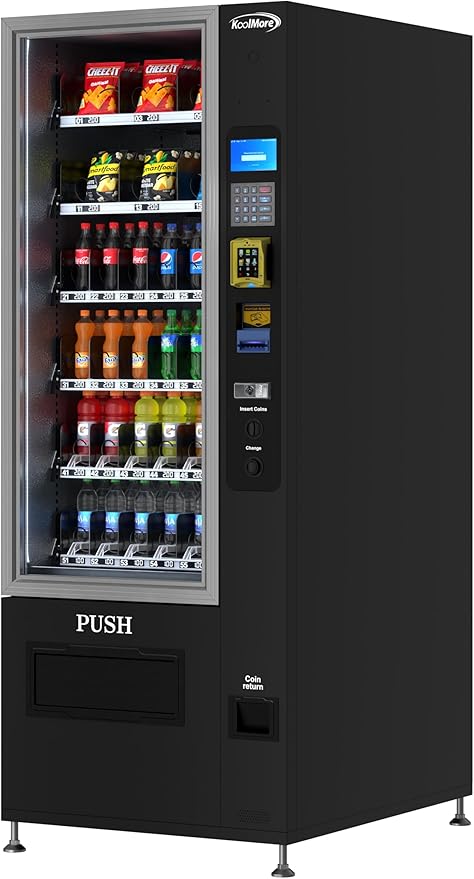 KoolMore Refrigerated Snack Vending Machine with 36 Slots and Bill acceptor in Black (KM-VMR-30-B)