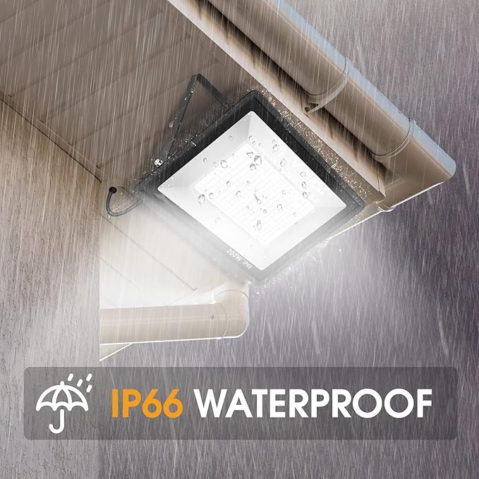200W LED Flood Light(3 Pack), Super Bright 22500lm Security Lights, IP66 Waterproof Outdoor Flood Light, 5000K Daylight Floodlight for Yard, Garden,Basketball Court, Arena