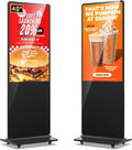 MWE 49 Inch Indoor Floor Standing Digital Signage Advertising Display Kiosk LCD Screen Commercial Totem Android System Vertical Poster with Auto Media Player