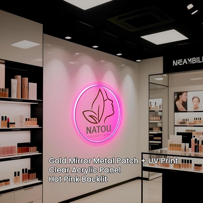 Led Custom Neon Sign, Custom Led Sign for Nail Salons, Beauty Studios, Massage Spa, Barber Shops, Storefronts, Offices, Neon Sign Customizable Backlit Logo (12" to 42" Available)