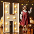 Marquee Letters 4 Feet Tall Large Light Up Letters H Happy Birthday Decorations Marry Me Engagement Party Decor Yellow Light Birthday Decorations Balloon Arch Kit Foam Sign H