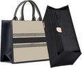 Doxo Purse Organizer Insert, Felt Bag Organizer Insert with Zipper, Perfect for Lv Onthego GM 40 & D Book Tote Large (Black-With Cover)