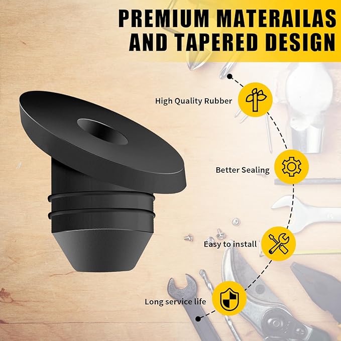 100Pack 30 Degree Angle Rubber Cable Railing Grommets for 1/8" 5/32" 3/16" Cables for Wood/Metal Cable Railing Posts, 1/8" Slant line Cable Railing Grommet,Cable Railing kit for Metal Posts