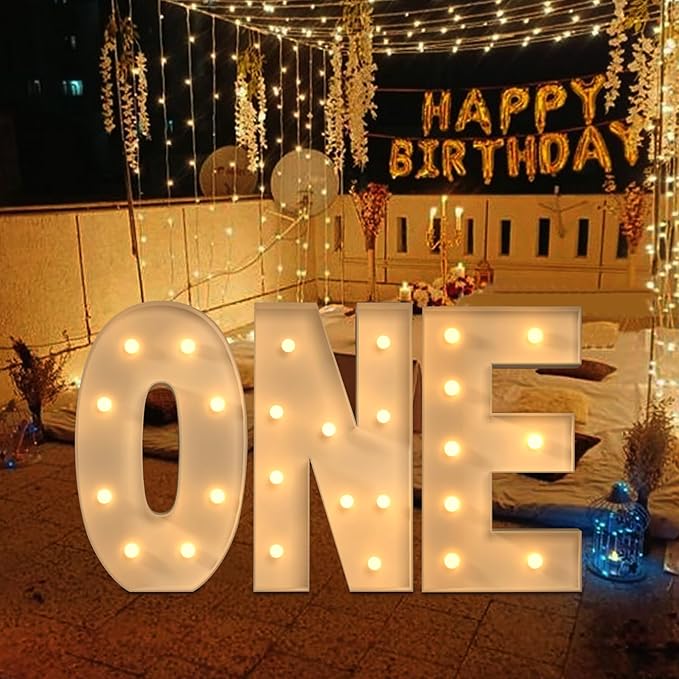 Marquee Letters 3 Feet Tall, 3FT Large Light up Letters E, Big Sign E with Warm White Light for Birthday Wedding Proposal Engagement Graduation Party Backdrop Decorations