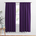 PONY DANCE Blackout Window Curtains - Energy Saving Thermal Insulated Blackout Curtains/Window Coverings with Rod Pocket Living Room Home Decoration, 42 W x 72 L, Royal Purple, 2 Panels