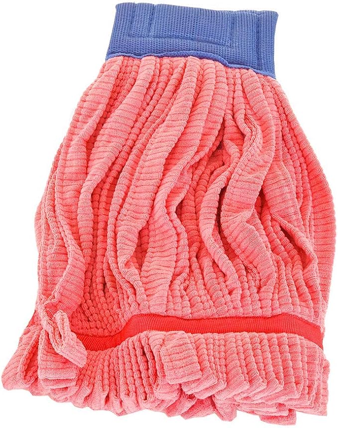 Arkwright Microfiber Tube Mop Head Replacement - Heavy Duty, Lint Free, Super Absorbent & Bleach-Safe, Janitorial Essential for Commercial & Industrial Floor Cleaning, 14 oz, Red