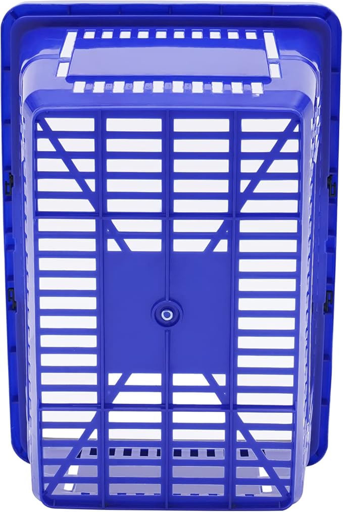 12PCS Shopping Baskets with Handles, Portable Wire Shopping Basket,Open&Stackable Design for Supermarket, Retail, Bookstore (Blue).