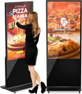 HLEC 55'' Indoor Floor-Standing Digital Signage Interactive Display, 4K Touchscreen Advertising Display LCD Kiosk, Commercial Android Smart System, CMS Software, HDMI/USB Input＆Out/WiFi(4+64G)