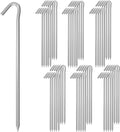 MySit 9" Tent Stakes, Metal Inflatables Stakes 60 Pack, Heavy Duty Galvanized Tent Stakes Metal, Tent Pegs Ground Trap Camping Stakes for Inflatables, Outdoor Decorations