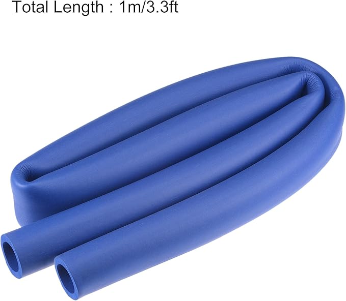 uxcell Foam Tubing for Handle Grip Support, 25mm ID 35mm OD 1m Length Blue