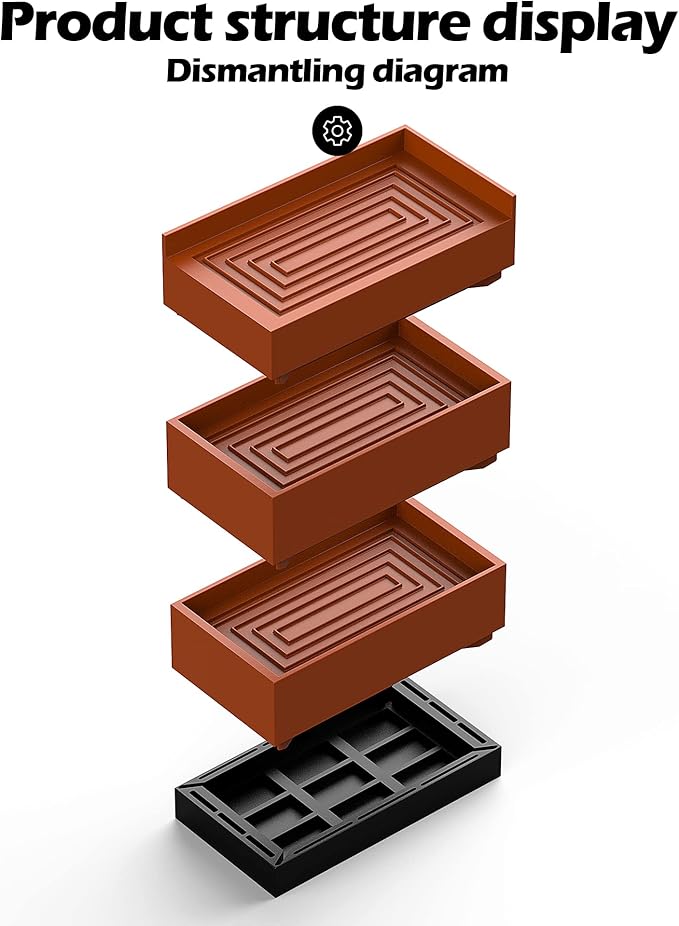 Furniture Risers, Tclouda Bed/Sofa/Desk/Table/Chair Leg/Fridge Lifts to 1.5, 3 and 4 in, Rectangle Adjustable Risers Blocks for Extenders, Heavy Duty Supports Up to 1300 Lbs, 1.5 in-Brown-Rectangle