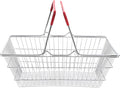 Mini Iron Shopping Basket with Handles Small Grocery Basket for Pretend Play and Storage for Boys
