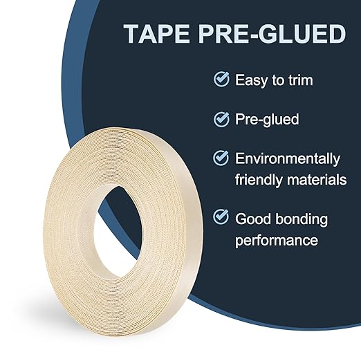 PATIKIL Birch Edge Banding, 3/4 in x 49.2 ft Wood Veneer Tape, Pre-glued Flexible