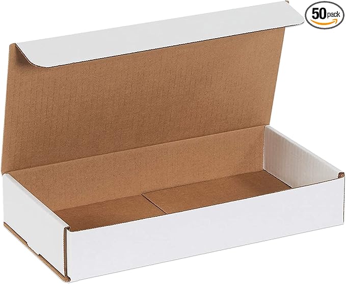BOX USA Shipping Boxes Small 12"L x 6"W x 2"H, 50-Pack | Corrugated Cardboard Box Mailer for Packing, Moving and Storage 1262