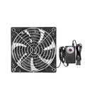 12V 120mmx25mm 4.72inch Small Dual Ball Bearing Window Fan IP44 Moisture-Proof PC Case Fans with Adjustable Speed Controller 3V-12V 1000-3000RPM for Compact Spaces