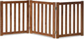 LZRS 3-Panel Wooden Free Standing Foldable Dog Gate Indoor – 24" High,Step-Over Safety Pet Gate for Doorways, Stairs, Hallways, Indoor Dog Barrier for Small to Medium Dogs & Puppies, Oak