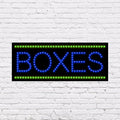 LED Boxes Sign for Retail Business Displays |Advertising Electronic Light Up Sign for Windows Walls |11"H x 27"W x 2"D