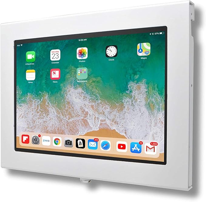 TABcare Locking Security Metal Case for Apple iPad 10 10.9" 2022, iPad 11" 2025 A16 Tablet for Kiosk, POS, Store, Show Display (White)