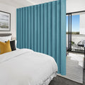 Hiasan Privacy Room Divider Patio Sliding Door Curtain Extra Wide Blackout Thermal Insulated Curtains with Back Tab & Rod Pocket for Bedroom Partition Living Room (120 x 96 Inches, Turquoise)