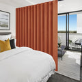 Hiasan Patio Sliding Door Room Divider Curtain Privacy Blackout Thermal Insulated Curtains with Back Tab & Rod Pocket for Bedroom Partition, Living Room Shared Office(100 x 96 Inches, Burnt Ochre)