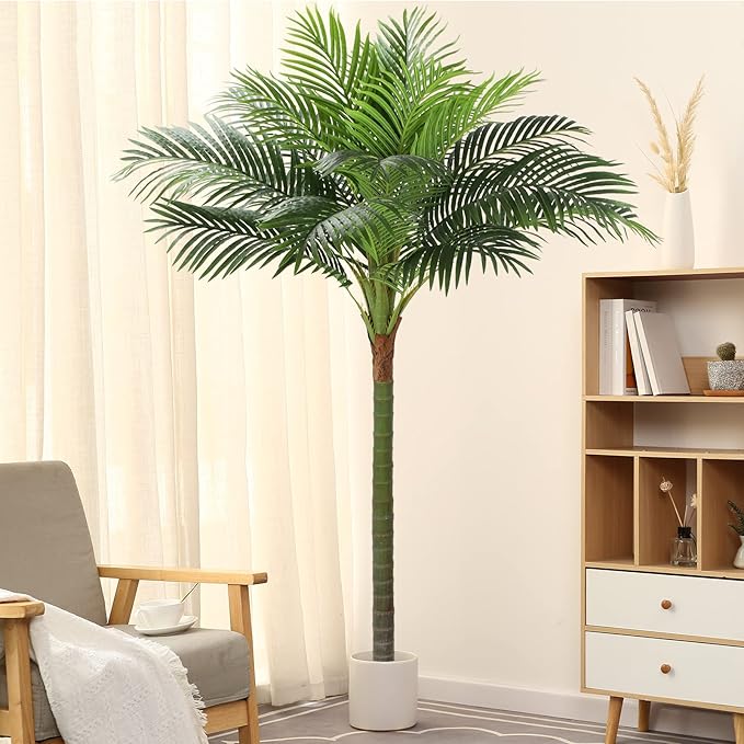 Palm Tree Artificial Tropical Plant 6FT Tall Faux Plants Indoor Fake Floor Plants Decorative Palm Tree House Large Office Plant Artificial Palm Trees for Home Decor…