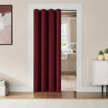 ChrisDowa Blackout Door Curtains for Doorway Privacy, Grommet Closet Curtains for Bedroom Closet Door, Thermal Insulated Doorway Cover Room Divider Drapes (1 Panel, Burgundy Red, 52 x 80 Inch)