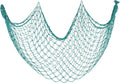 Decorative Fishing Net 80x40 Inch,Patioland Large Aqua Picture Fish Net, Wall Photo Hanging Fishnet for Nautical Mermaid Pirate Ocean Themed Hawaii Beach Under The Sea Party Decorations (1PCS)