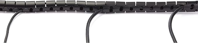 StarTech.com 2.5m (8.2ft) Cable Management Sleeve - 1.8" Diameter - Expandable Coiled Cord Organizer w/Cable Loading Tool (CMSCOILED4)