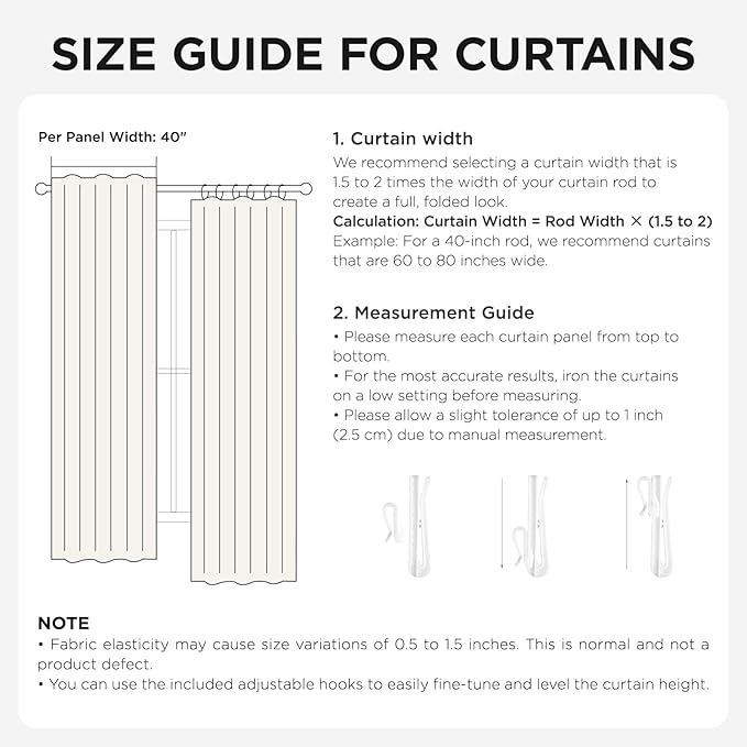 Joydeco Pinch Pleated Curtains - 100% Blackout for Bedroom, Black Linen Curtains 40" W x 84" L, Thermal Insulated 2 Panels Light Blocking Drapes, Back Tabs for Living Room