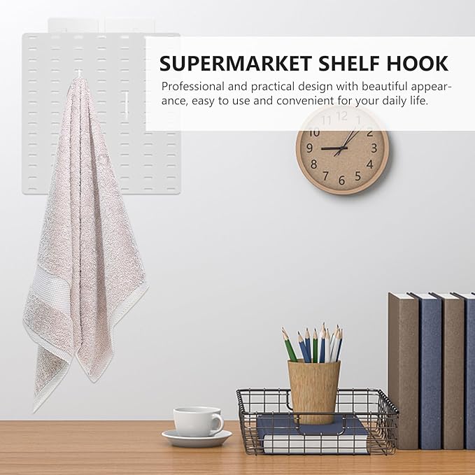 Didiseaon 7Pcs Pegboard Hanging Hooks Wall Mount Storage Hangers for Garage Kitchen Office Tool Organization Utility Shelf Hooks
