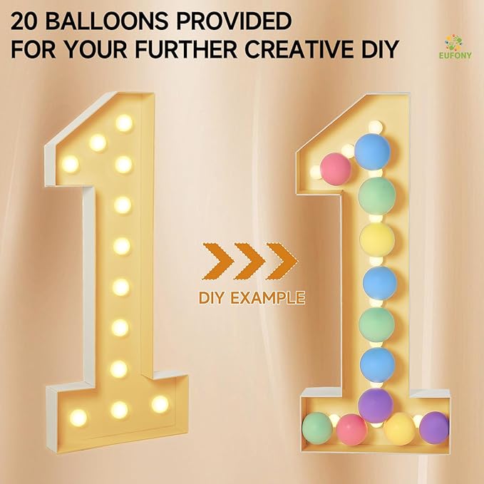4FT Marquee Numbers, Large Light Up Numbers 5 for 5th 35th 50th Birthday Party Decorations, Giant Light Up Number for Anniversary Decor, 4 Feet Mosaic Number 5 with LED Lights DIY Kit