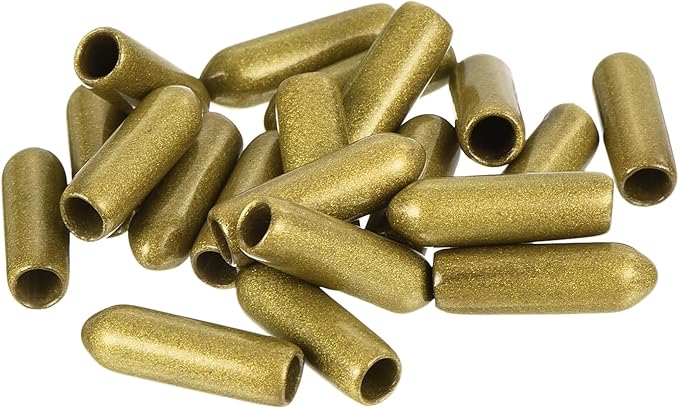 uxcell 20pcs Rubber End Caps 4mm ID Vinyl Round Tube Bolt Cap Cover Thread Protectors Gold