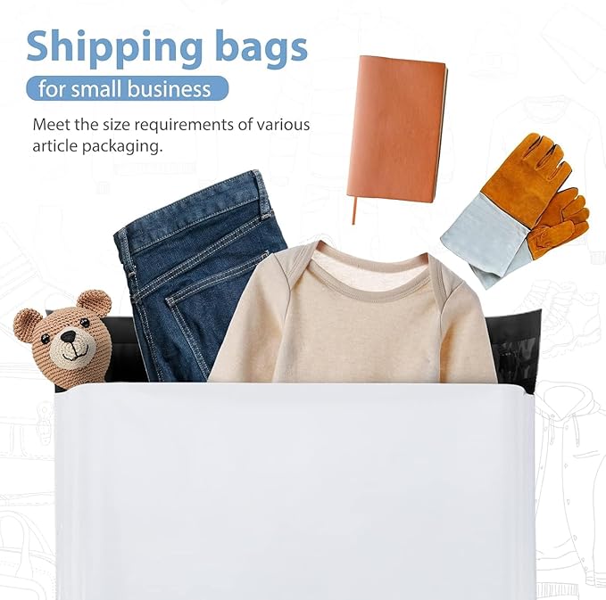 Metronic Poly Mailers 14.5x19 70000 Pack Large Shipping Bags for Clothing Mailing Bags with Strong Self-sealing Adhesive Waterproof and Tear-Proof Poly Bag Bulk in White