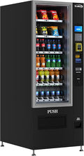 KoolMore Refrigerated Snack Vending Machine with 36 Slots Featuring a Credit Card Reader and Coin/Bill Acceptor in Black (KM-VMR-30-BCR)