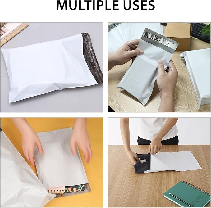 100 4x6 Poly Mailers Bags Inch Premium Envelopes Shipping Bag, Self-Seal, Waterproof, Privacy Opaque, Mailing Packaging Bags
