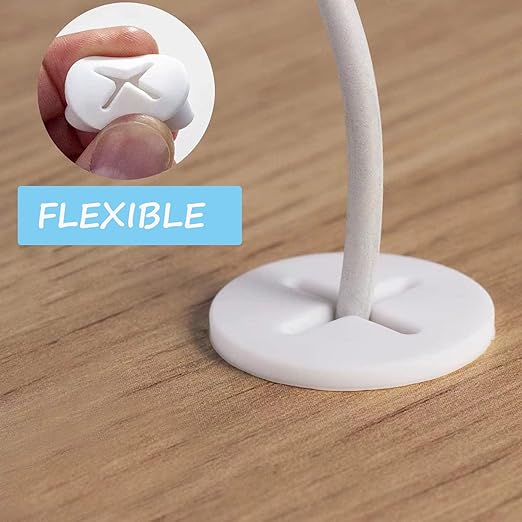TuTuYa 10PCS Desk Grommet, Desk Grommet 1 Inch (25mm) Desk Cable Grommet Desk Cable Hole Covers with Hole Saw, Ideal Solution for Office and Home Table Cable(White)
