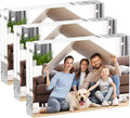 AITEE 3.5x5 Acrylic Picture Frames 3 Pack, 20% Thicker Block, Clear Picture Frames Freestanding Double Sided Magnetic Acrylic Lucite Frameless Transparent Square Frame Gift for Desktop Display