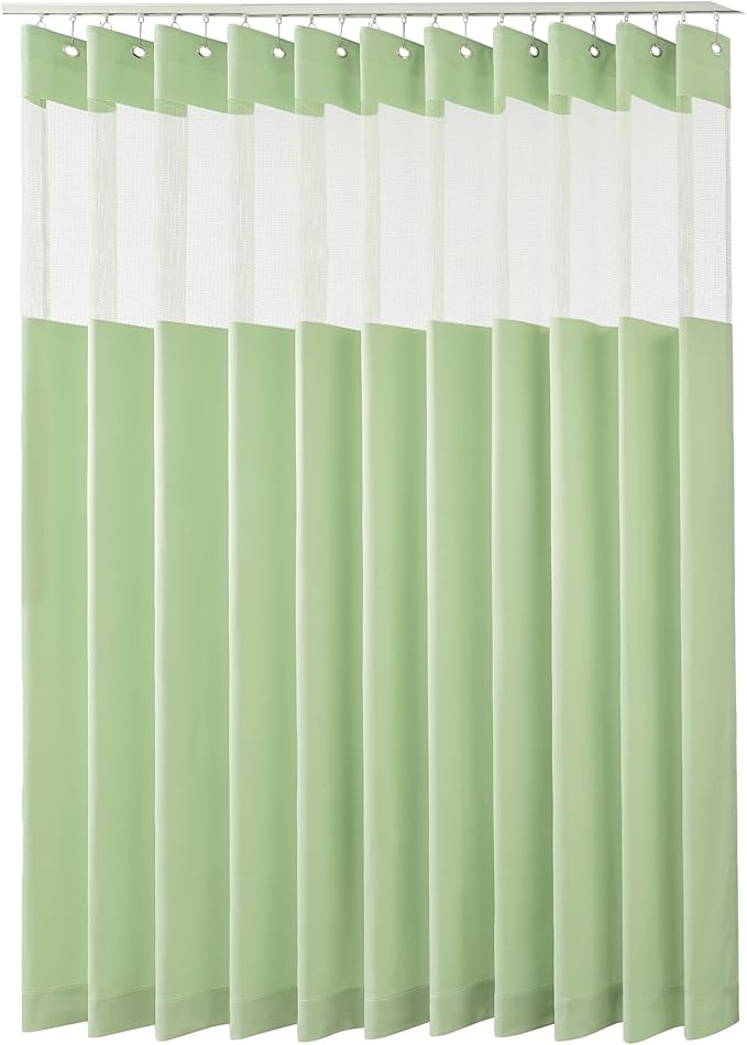 Cniuyhi Inherent Flame Retardant Hospital Curtains, Cubicle Medical Grommet Curtains for Room Divider, School Nursery, Hospital(1 Panel, Green, 9x8ft)