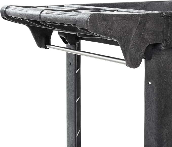 Dryser Utility Cart with Wheels, 40" x 17" Heavy Duty 550 lb. Capacity with Shelves - 2 Tier Rolling Cart with Two 5" Swivel Casters for Warehouse, Garage, Cleaning