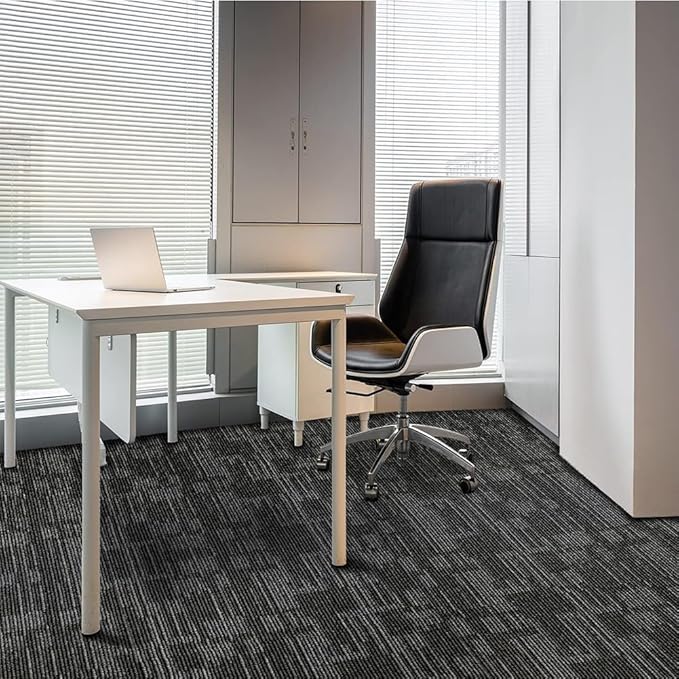 Smart Squares Carpet Tiles, Soft Padded, Seamless Appearance, Peel and Stick for Easy DIY Installation (Alpes-06, 18 Tiles - 72 Sq Ft)