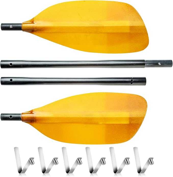 Sliverdew 12 PCS Tent Pole Clips Push Button Spring Clip Tent Pole Connectors Stainless Steel Kayak Spring Snap Tube Locking Pin Clips for Kayak Paddle Camping 9mm