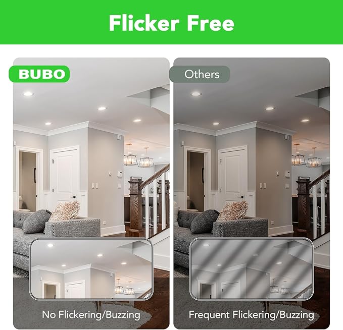 BUBO GU10 LED Bulb 6W Equivalent 50W, 4000K Cool White 650 Lumens, Non-Dimmable GU10 Bulb Replacement for Track Lighting, MR16 LED Bulb for Kitchen, Range Hood, Living Room, Bedroom, 6 Pack
