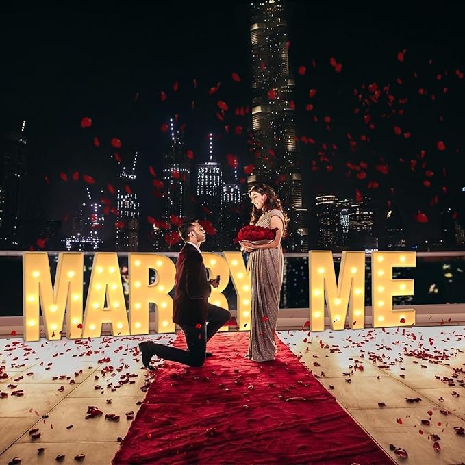 Marquee Letters 4 Feet Tall Large Light Up Letters L Happy Birthday Decorations Marry Me Engagement Party Decor Yellow Light Birthday Decorations Balloon Arch Kit Foam Sign L