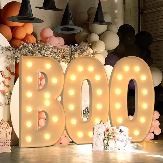 Marquee Letters 4 Feet Tall, 4FT Large Light up Letters B, Big Sign B with Warm White Light for Birthday Wedding Proposal Engagement Graduation Party Backdrop Decorations